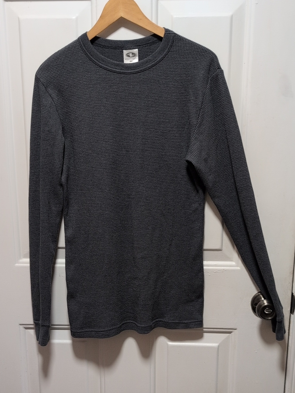 Athletic Works Dark Gray Waffle Knit Long Sleeve Shirt